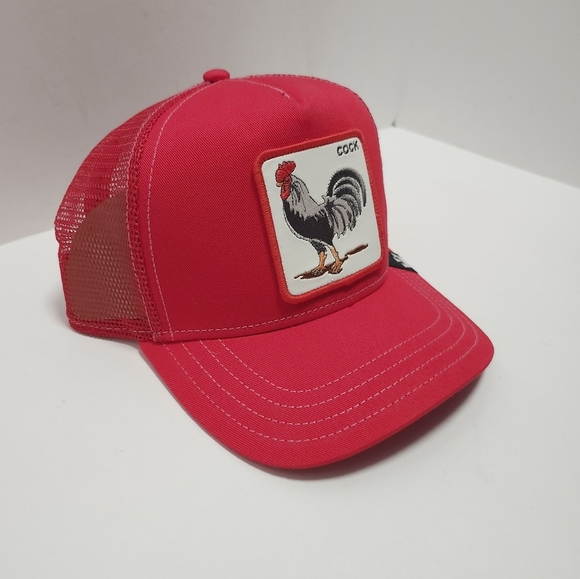 Goorin Bros The Farm SnapBack Trucker Hat Red NEW Rooster Chicken - Picture 3 of 7